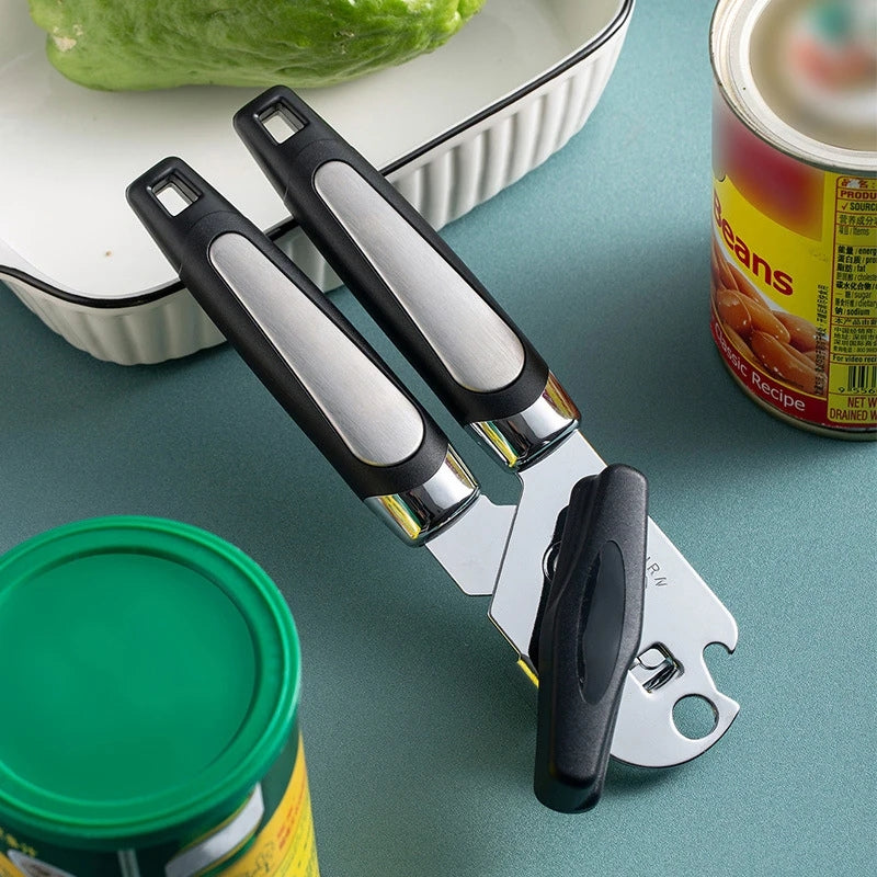 Multifunctional Stainless Steel Can Opener – Smooth Edge Kitchen Tool