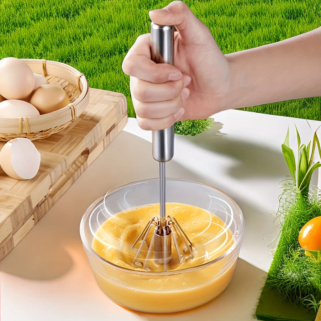 Stainless Steel Semi-Automatic Egg Beater & Mixer
