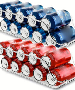 Kitchen Storage Can Dispenser – Space-Saving Refrigerator Organizer Rack