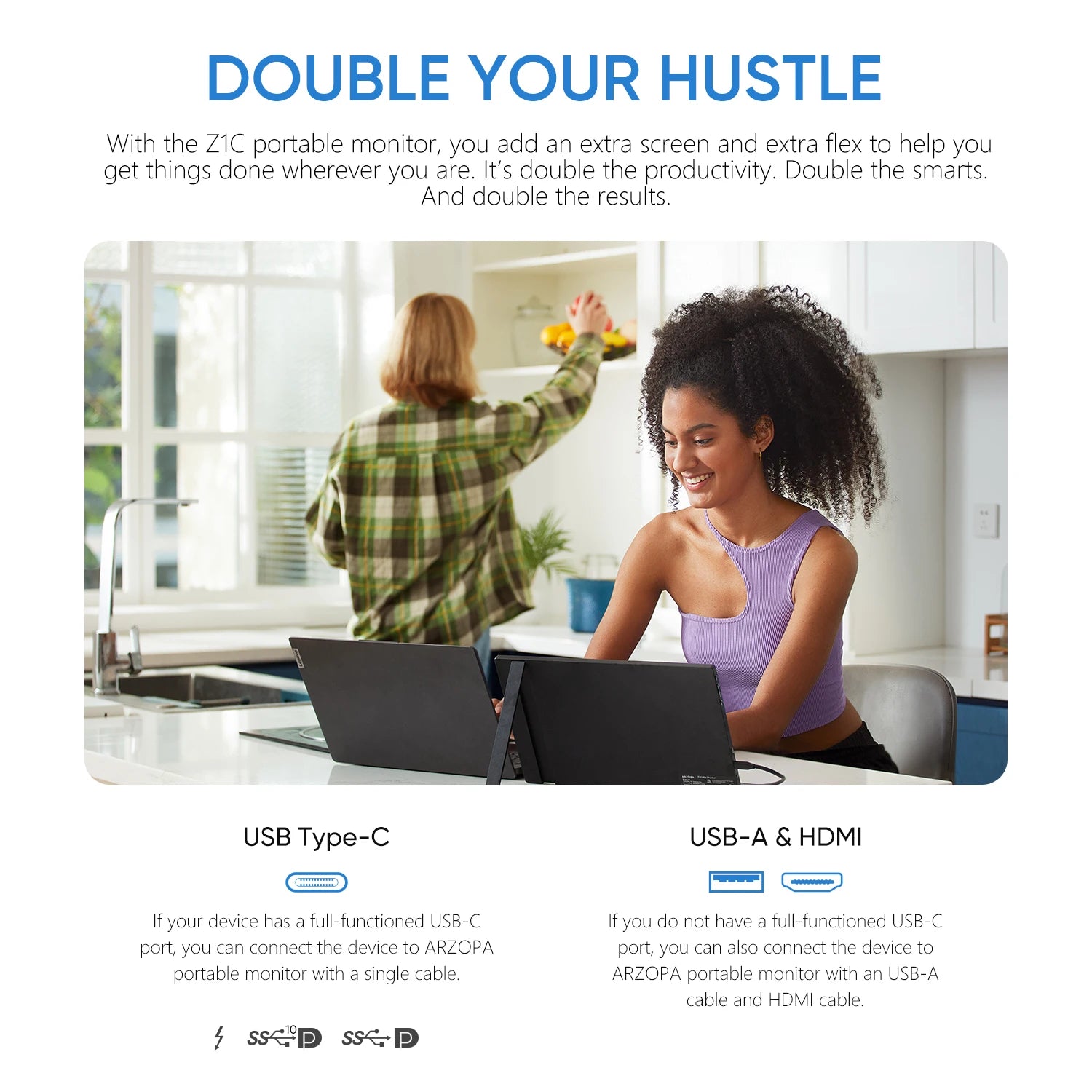 ARZOPA 16-in-1 Portable Monitor