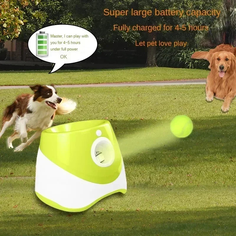 Automatic Tennis Ball Launcher for Dogs – Pet Ball Catapult Machine
