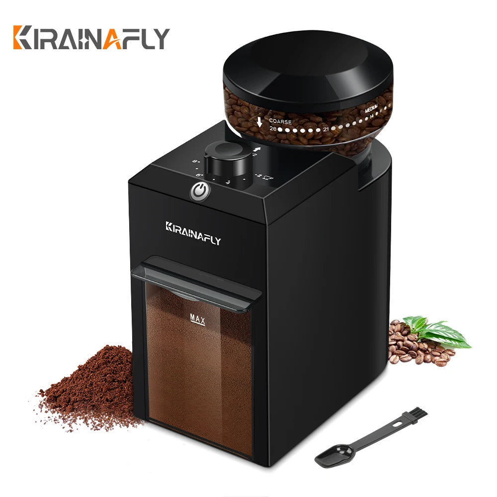 Automatic Electric Burr Coffee Grinder – Stainless Steel Beans Mill