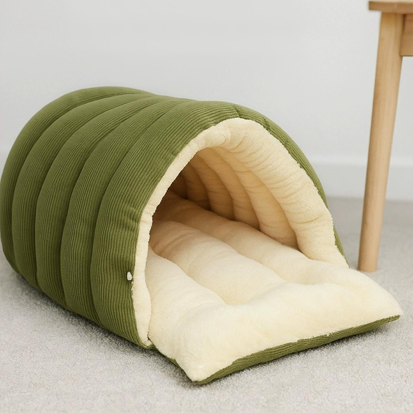 CozyPaw Warm Hideaway Haven for Cats – Plush Indoor Cave Bed