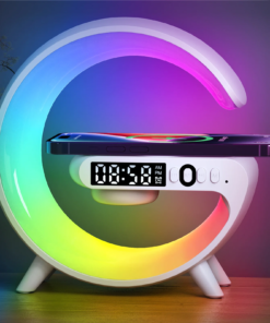 Multifunction Wireless Charger Station – 15W Pad Stand with Speaker & RGB Night-Light