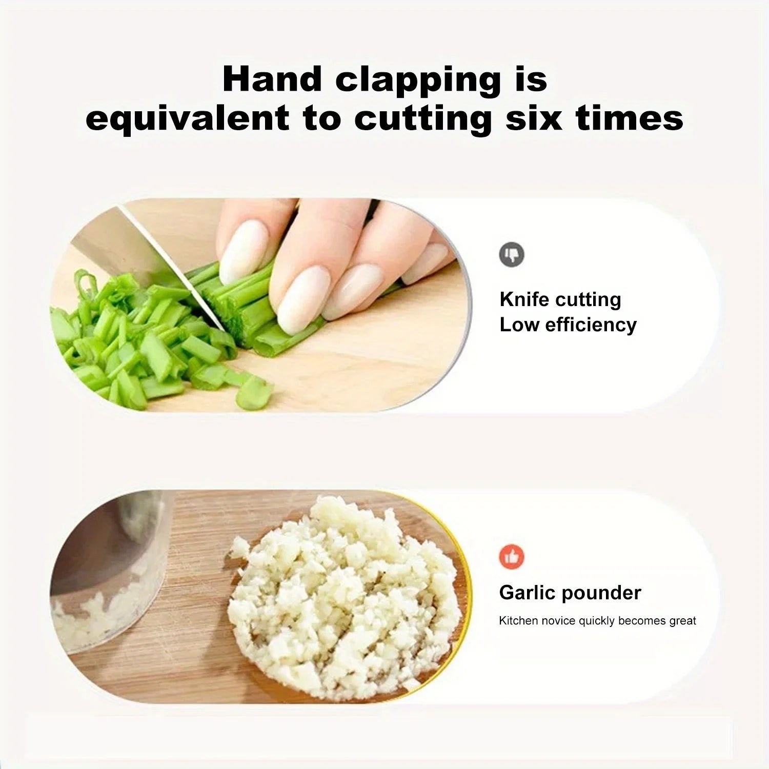 Manual Stainless Steel Food Chopper – Vegetable & Herb Cutter