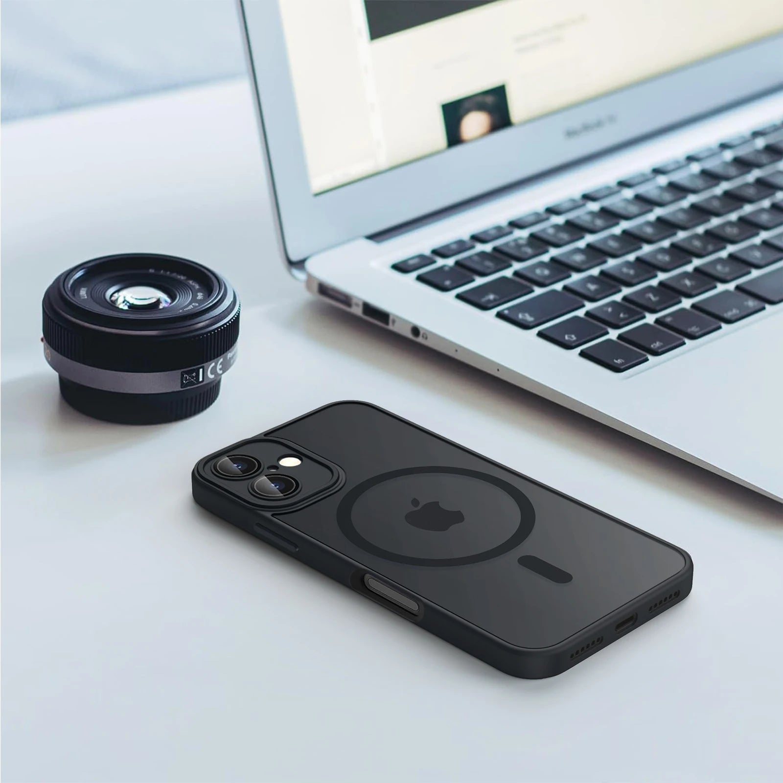 Magnetic Matte Translucent Armor Shockproof Case