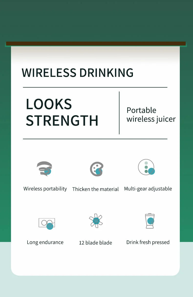 Crearoma 1000 ml Portable Electric Juicer – Automatic Blender