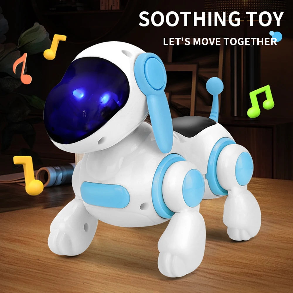 Smart Interactive Robotic Dog Toy – Walking Singing LED Puppy