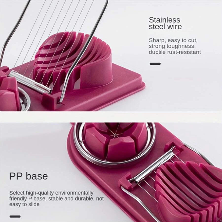 Dual-Purpose Egg Cutter & Wire Slicer – Stainless Steel Base