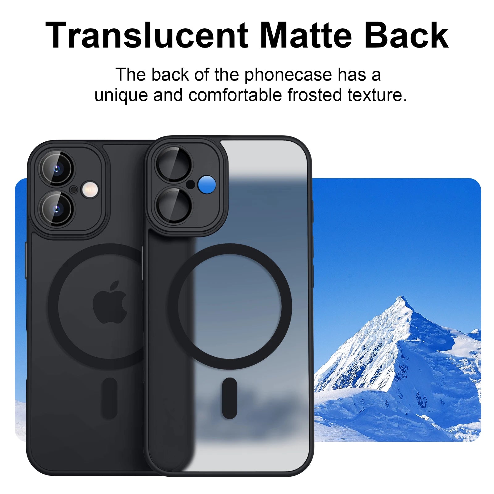 Magnetic Matte Translucent Armor Shockproof Case