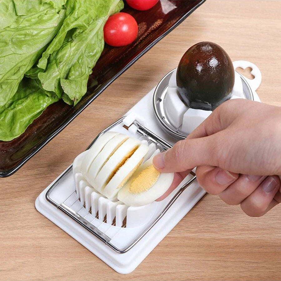 Dual-Purpose Egg Cutter & Wire Slicer – Stainless Steel Base