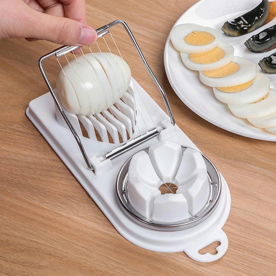 Dual-Purpose Egg Cutter & Wire Slicer – Stainless Steel Base
