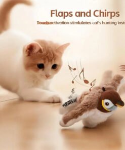 Interactive Flapping Cat Toy Bird with Catnip – Rechargeable Plush