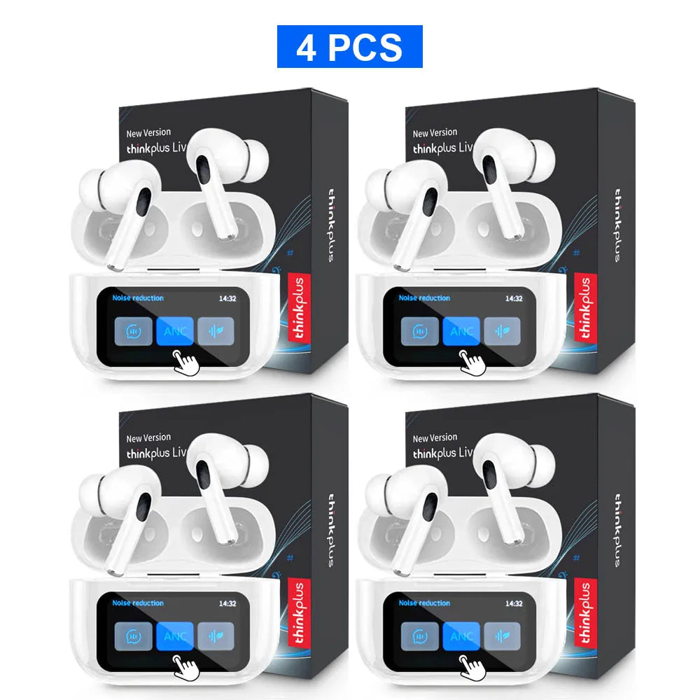 Thinkplus ANC Wireless Bluetooth Earbuds – LED Touch-Control, HD Mic