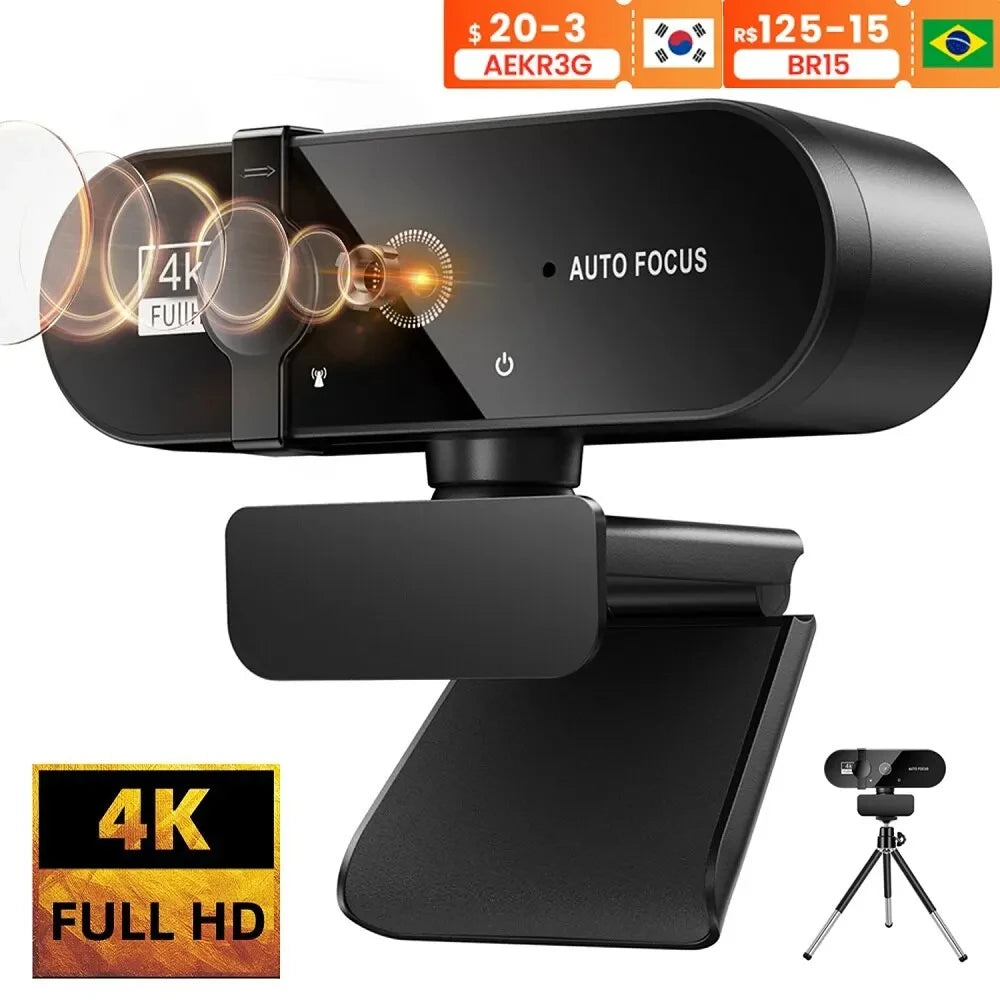 HD Webcam with Microphone & Autofocus