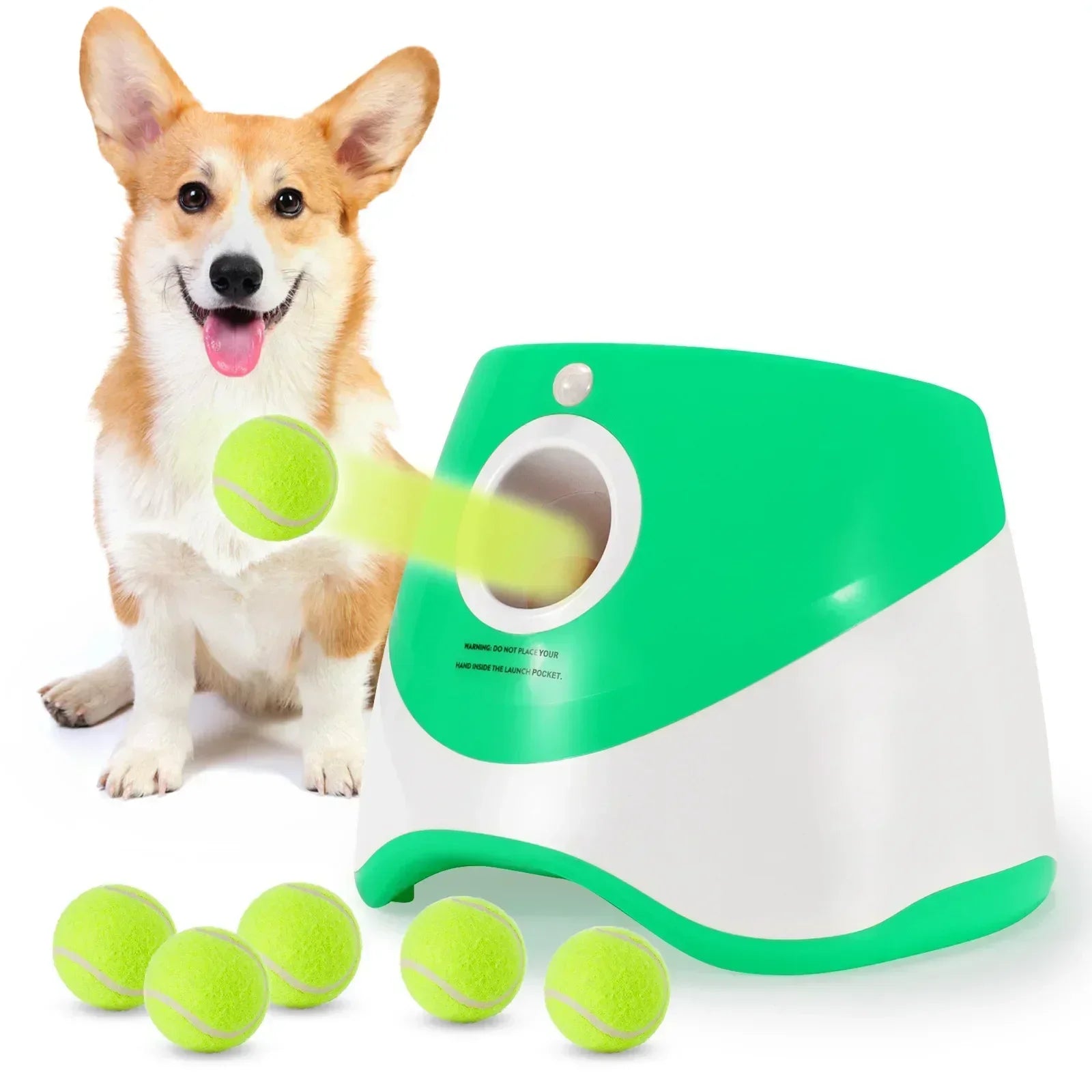 Automatic Tennis Ball Launcher for Dogs – Pet Ball Catapult Machine