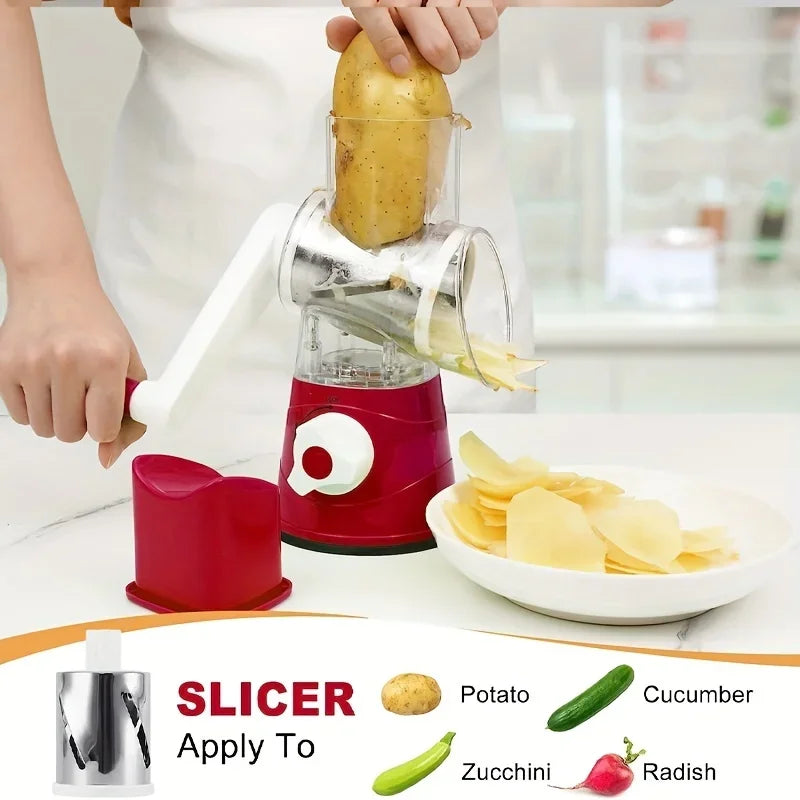 Vegetable & Cheese Cutter – Manual Slicer and Grater Tool