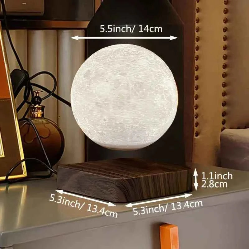 Levitating Moon Lamp – Magnetic Floating Night Light with 3 Modes
