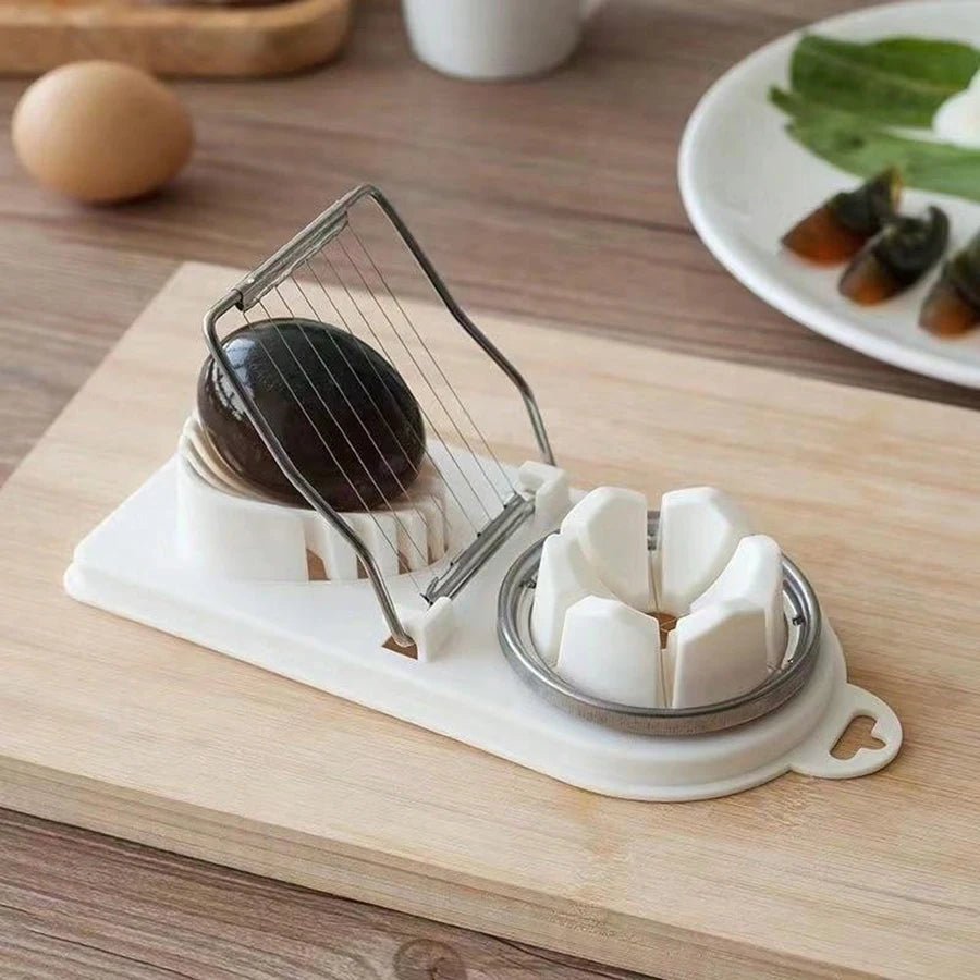 Dual-Purpose Egg Cutter & Wire Slicer – Stainless Steel Base