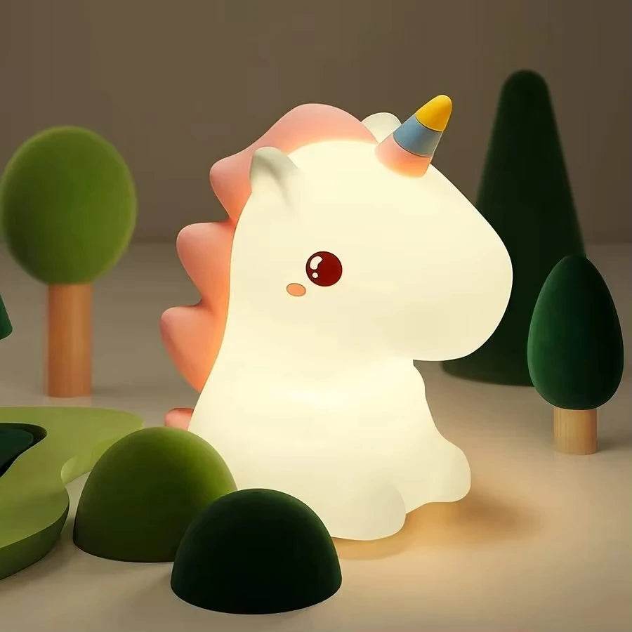 Unicorn Silicone Night Light – Color-Changing LED Lamp for Kids’ Room