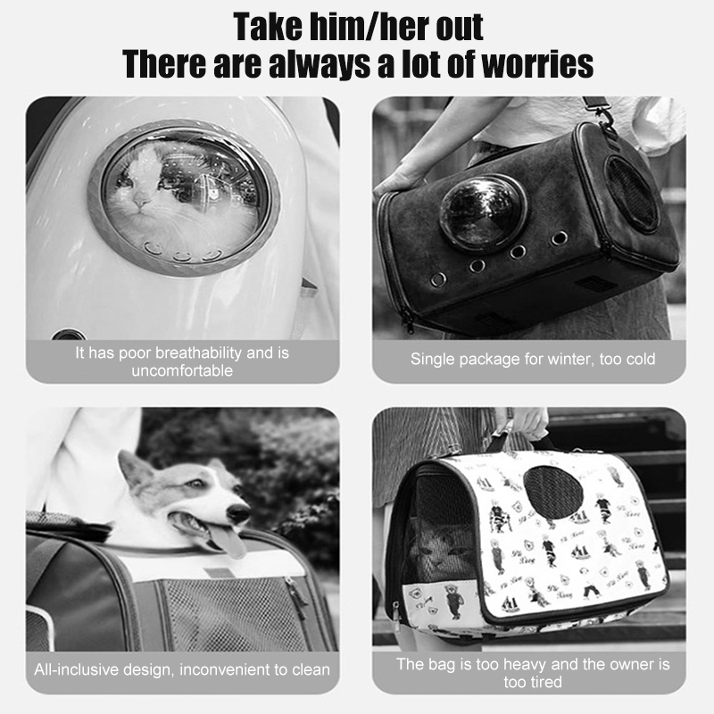 Cozy Bear Windproof Pet Carrier – Warm Sling for Cats & Small Dogs