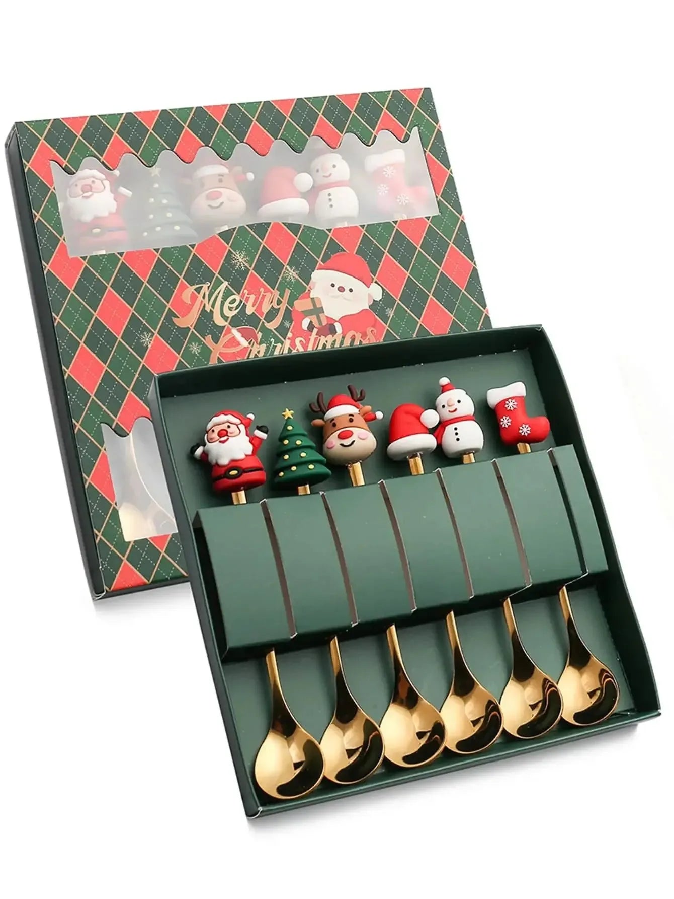 6-Piece Christmas Cutlery Set – Festive Stainless Steel Flatware