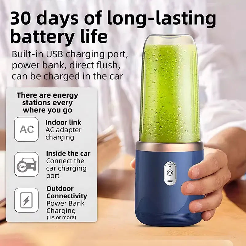 Portable USB Mini Blender – Travel Personal Juicer Cup