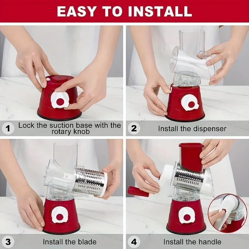 Vegetable & Cheese Cutter – Manual Slicer and Grater Tool