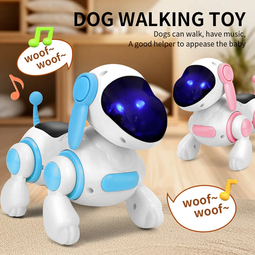 Smart Interactive Robotic Dog Toy – Walking Singing LED Puppy