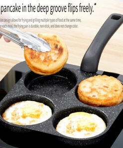 4-Hole Stone Coated Omelette Pan – Non-Stick Egg Frying Pan
