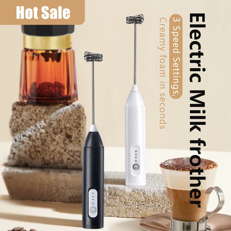 3-Speed Wireless Coffee Cream Frother – USB Rechargeable
