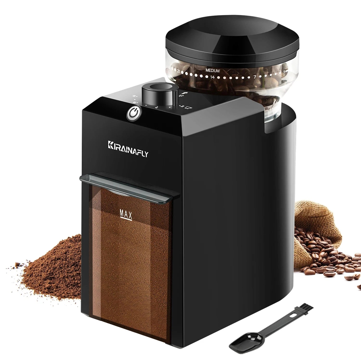 Automatic Electric Burr Coffee Grinder – Stainless Steel Beans Mill