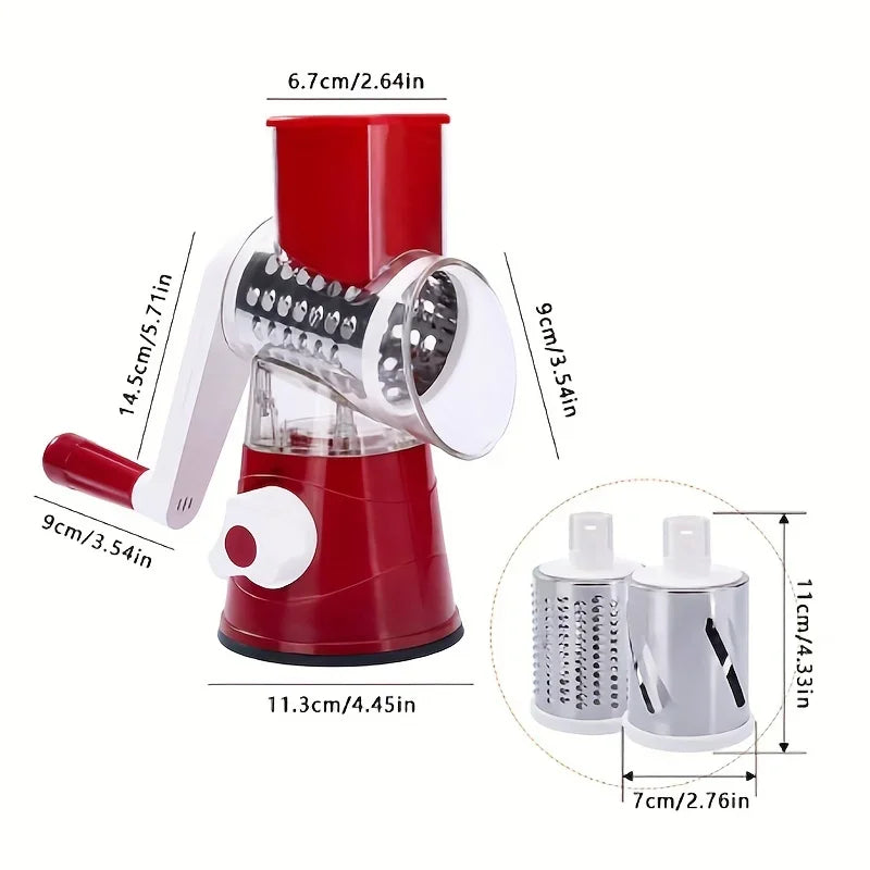 Vegetable & Cheese Cutter – Manual Slicer and Grater Tool