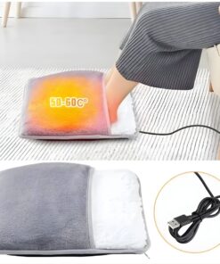 USB Rechargeable Electric Foot Warmer – Heated Foot Pad for Home & Office