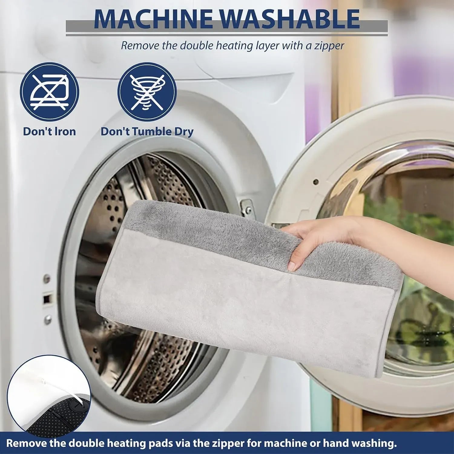 USB Rechargeable Electric Foot Warmer – Heated Foot Pad for Home & Office