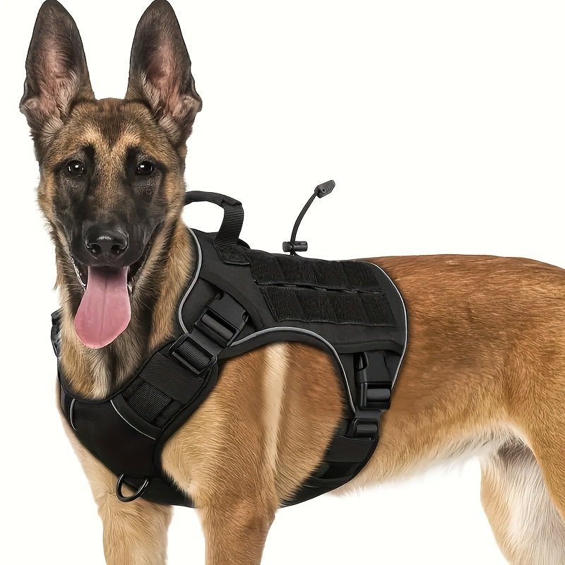 Tactical Dog Harness – Heavy-Duty Polyester, Fully Adjustable Vest