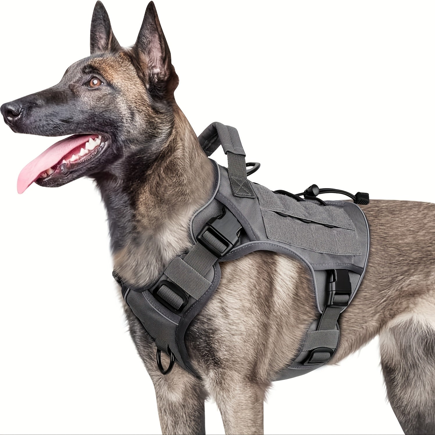 Tactical Dog Harness – Heavy-Duty Polyester, Fully Adjustable Vest