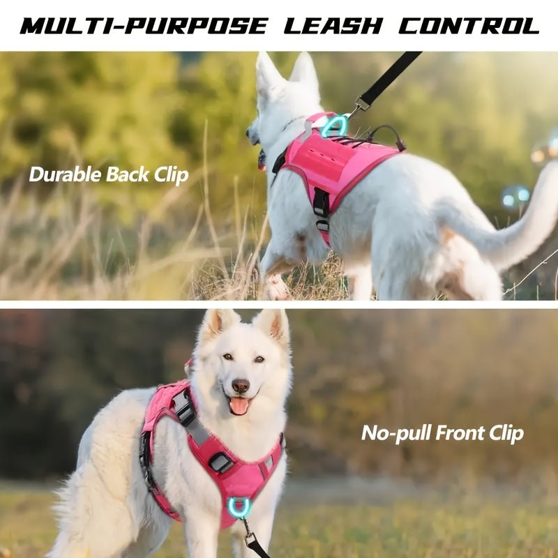 Tactical Dog Harness – Heavy-Duty Polyester, Fully Adjustable Vest