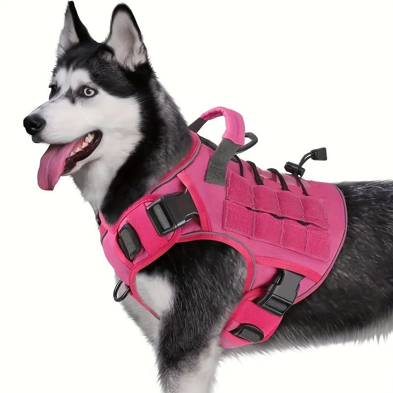 Tactical Dog Harness – Heavy-Duty Polyester, Fully Adjustable Vest